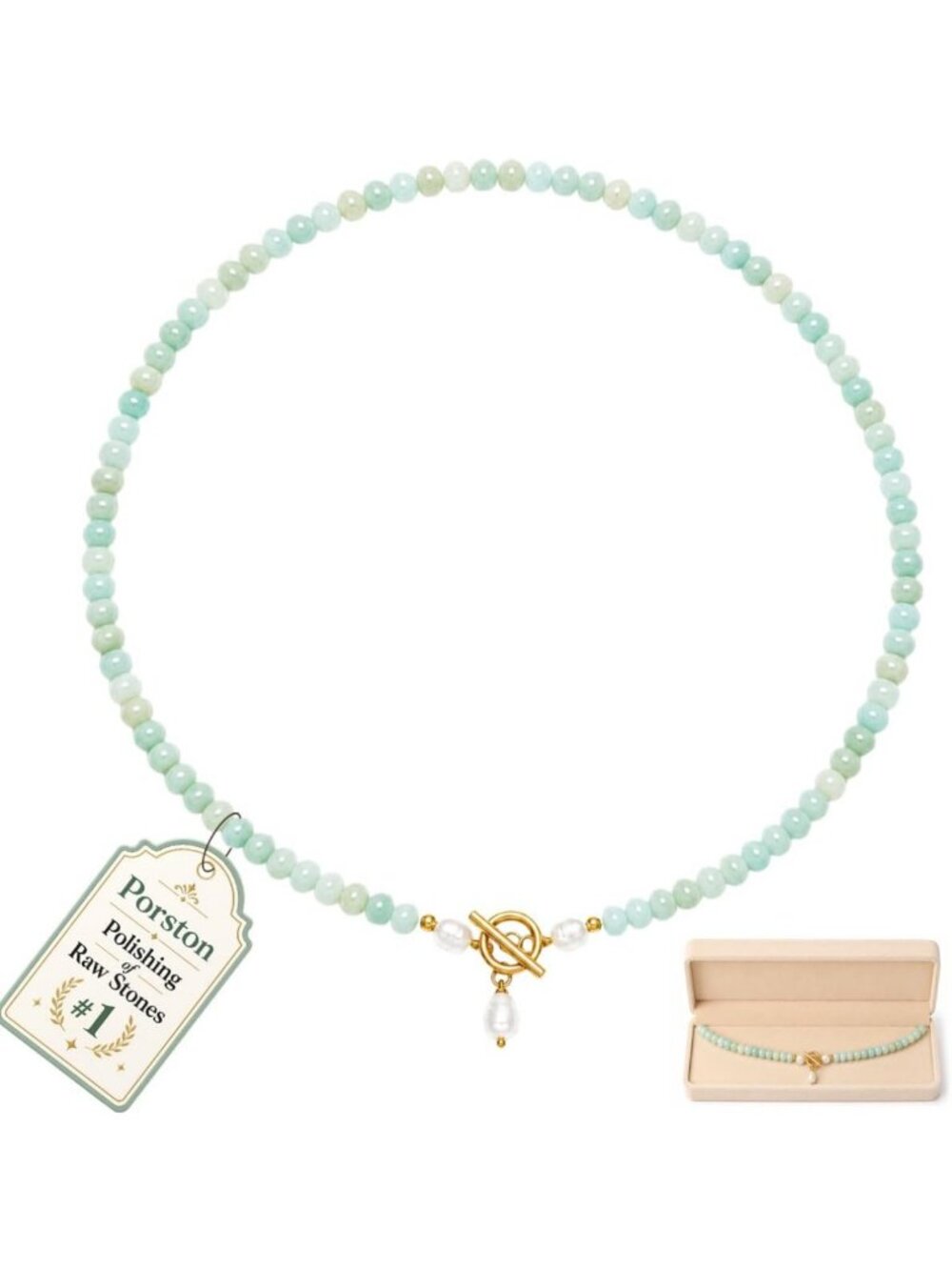 Dainty Handmade Turquoise Necklace with Natural Pearls - Perfect Gift for Her
